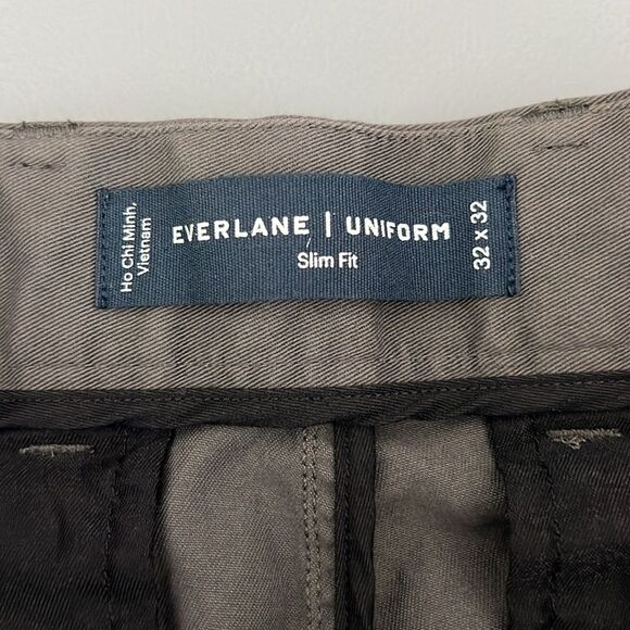 Everlane The Pertormance Chino Unitorm Slim Fit Slate Grey Size 32 X 32 - Picture 3 of 9